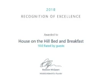 House on the Hill Bed and Breakfast 