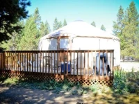 Bend-Sunriver Camping Resort Wheelchair Accessible Yurt 13 
