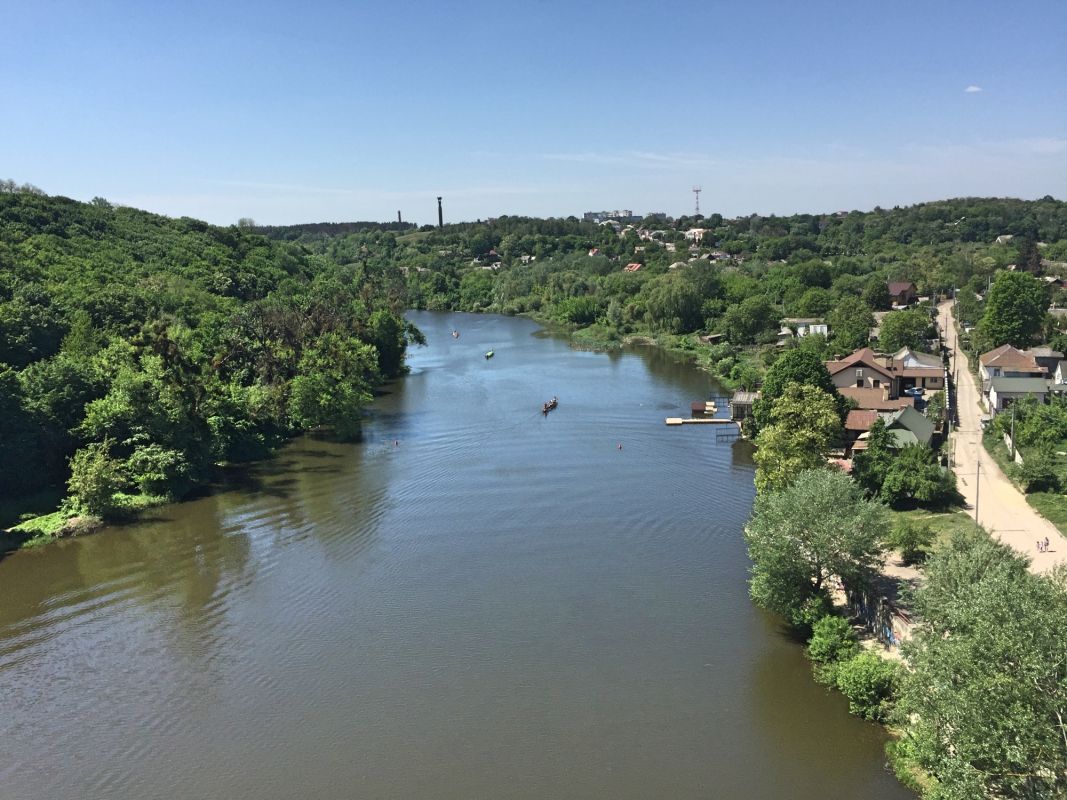 Пешеходный подвесной мост через Тетерев