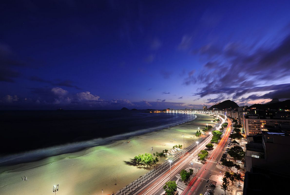 Пляж Копакабана в Рио-Де-Жанейро