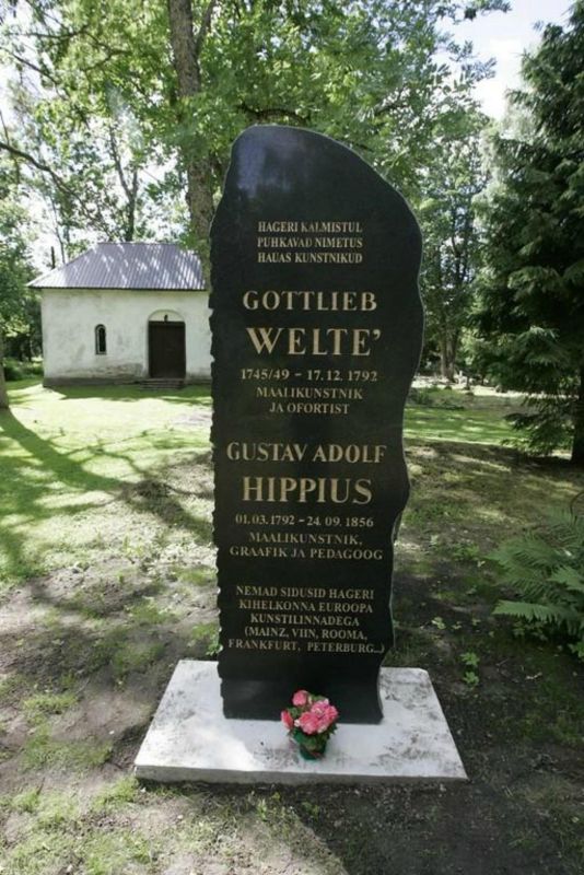 Мемориал балтийско-немецким художникам Готтлибу Вельту и Густаву Адольфу Гиппиусу на кладбище Хагер