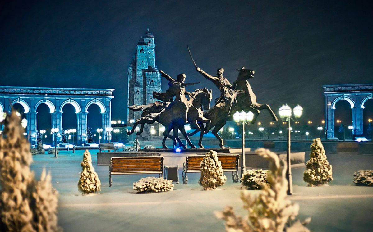 Конный памятник Ингушскому полку Дикой дивизии
