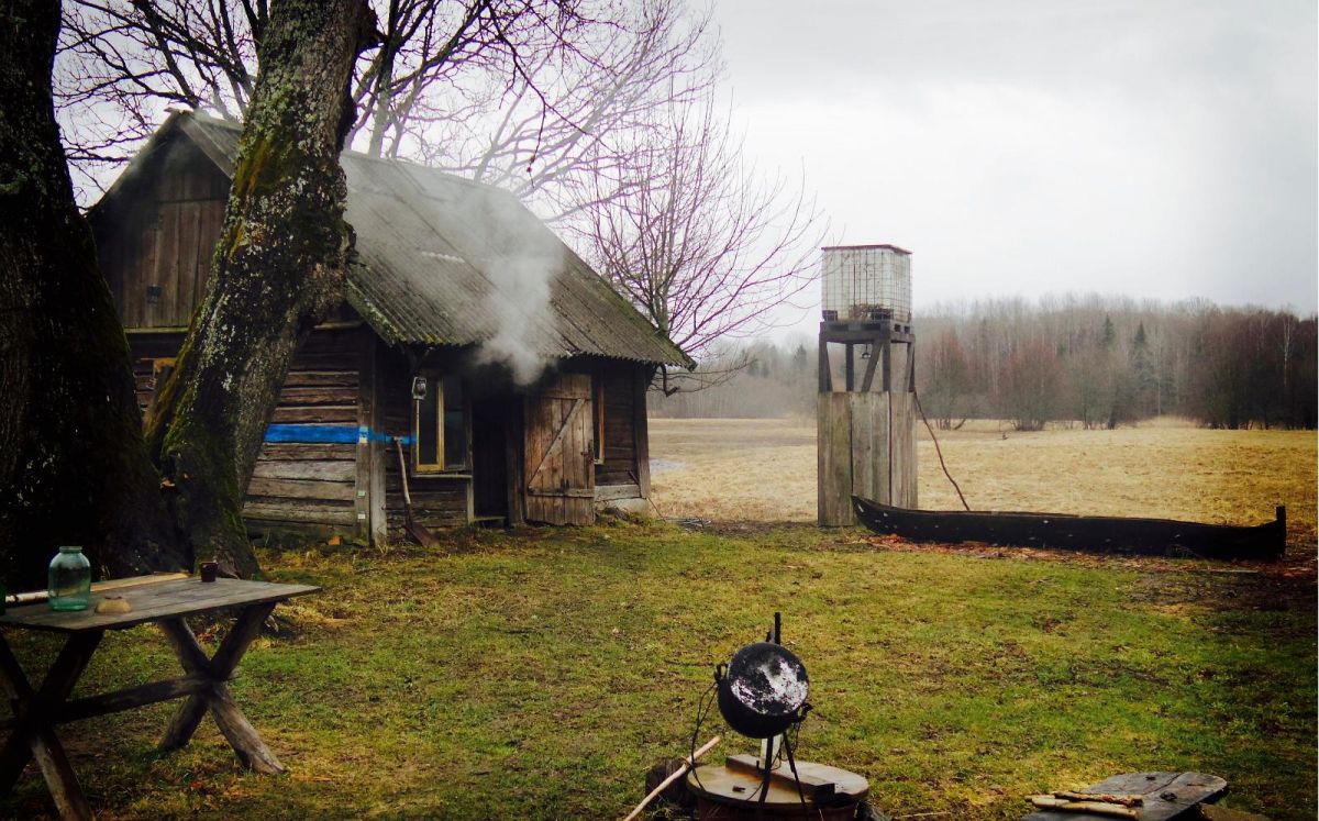 Баня по-черному на хуторе Карускозе в Соомаа