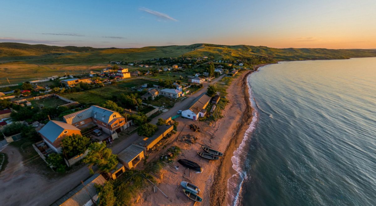 Пляж в Юркино