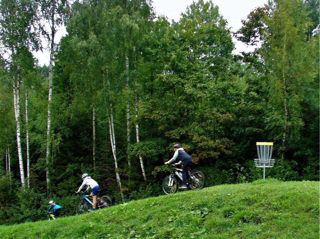 Дорожка для диск-гольфа в Центре досуга Хольстре-Полли