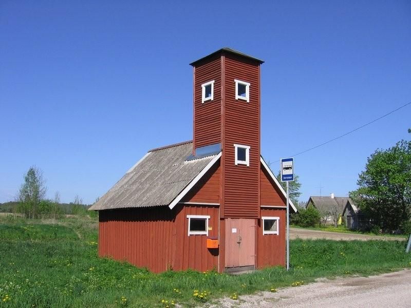 Портовый мол и пожарный сарай в порту Эстербю