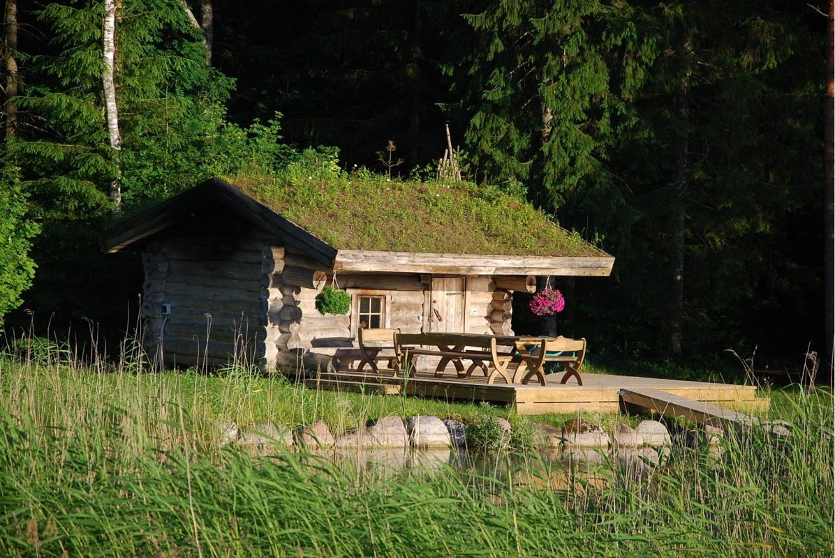 Чёрная баня Пярна центра отдыха Лаукатагузе