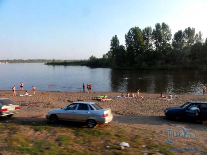 Пляж у причала в Елабуге
